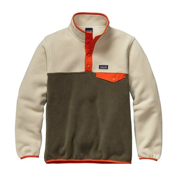 Patagonia Other - Patagonia Boys Lightweight Snap-T Synchilla Fleece Colorblock Pullover Sz L-12